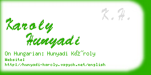 karoly hunyadi business card